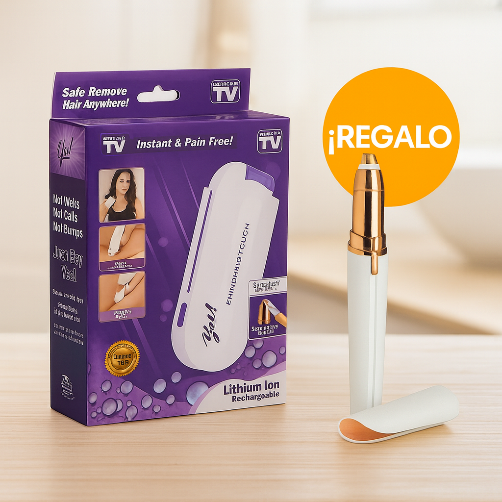 DEPILADORA LASER VIRAL + DEPILADOR DE CEJAS PERFILADOR