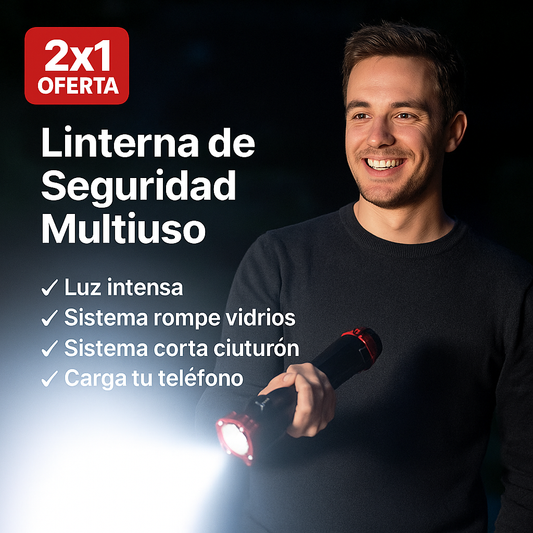 PACK 2X1 LINTERNA DE SEGURIDAD 4 EN 1