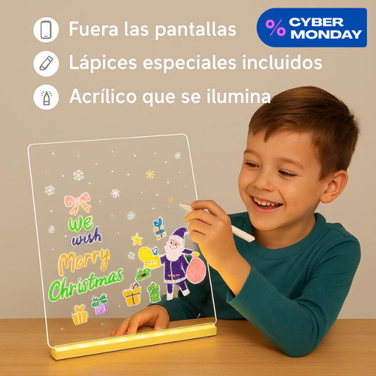 2x1 Pizarra Mágica de acrílico que se ilumina - Éxito de ventas - Adiós pantallas